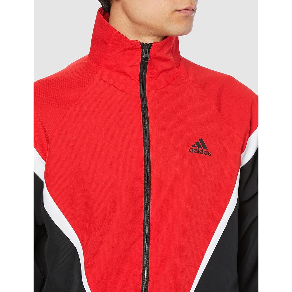 [Adidas] Jersey Top and Bottom Set Sportswear Woven No Hood Tracksuit DUC68 Men's