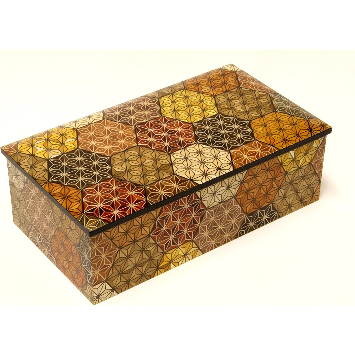 Parquet 8-inch 2-tiered jewelry box, tortoiseshell
