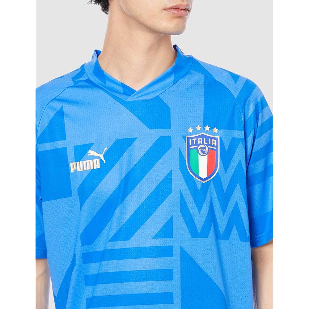 PUMA 767050 Men's Soccer T-Shirt FIGC HOME PM SS Shirt