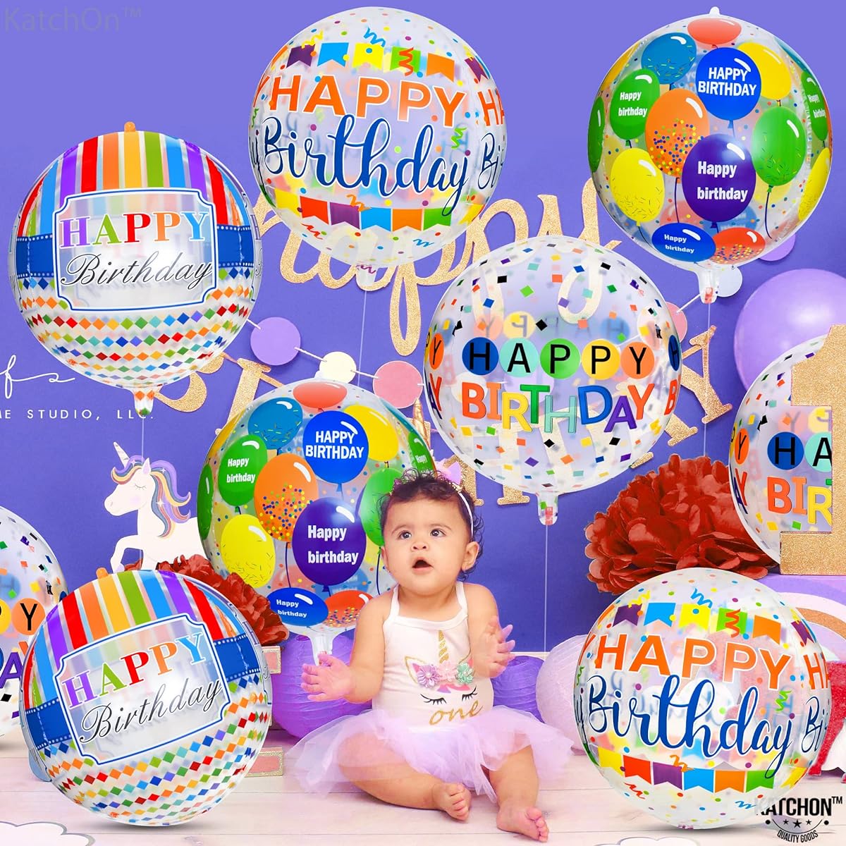 Happy Birthday Mixed Foil Balloon Set