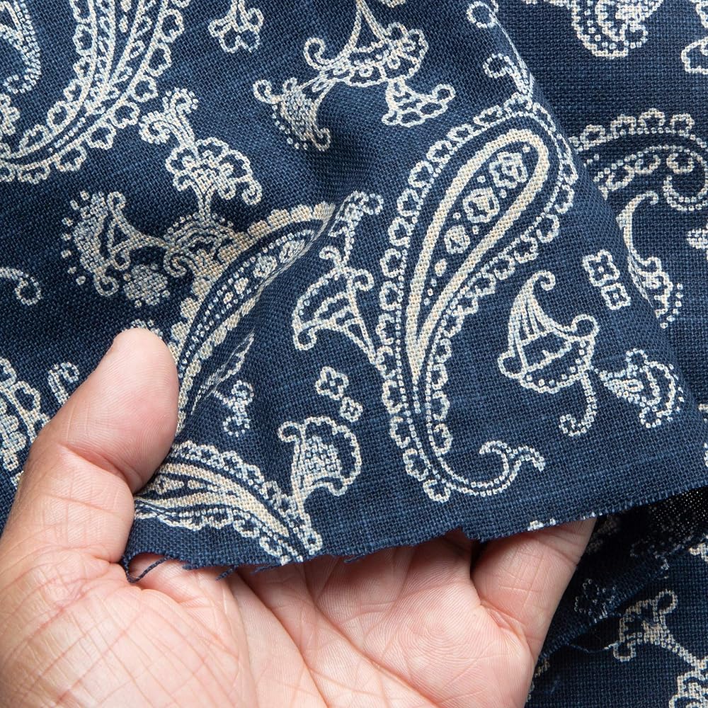 Nippon Chuko Japanese Modern Pattern Fabric Width 110cm x 5m Cut Cut Paisley Pattern KP7090-25-5M Fabric Printed Fabric Japanese Modern Pattern Fabric