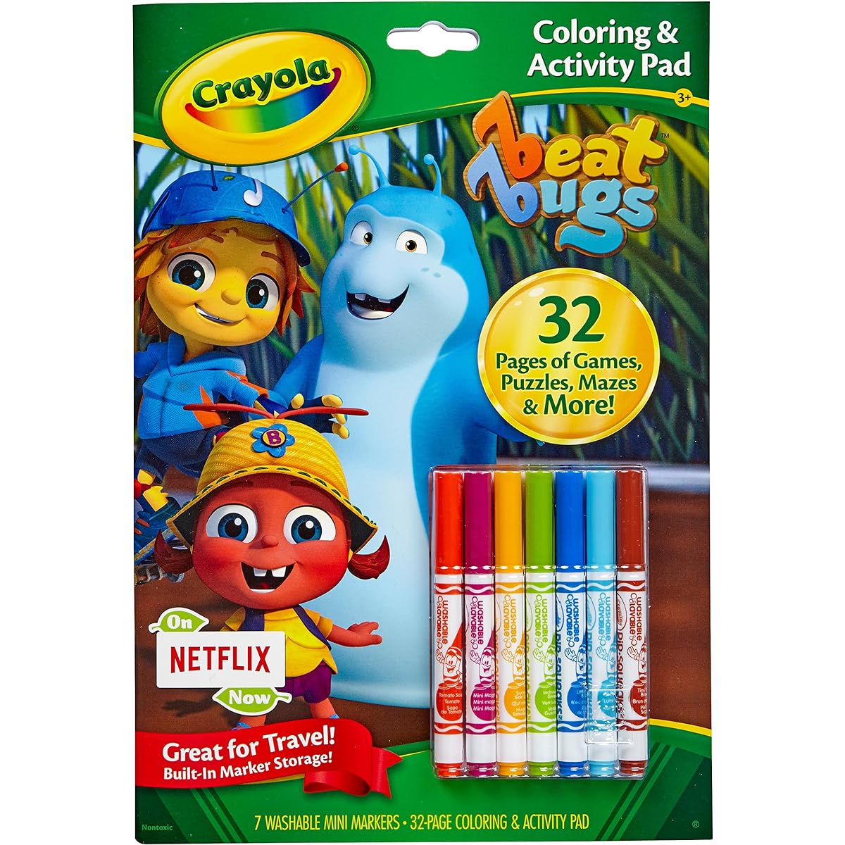 Crayola Colouring & Activity Pad W/Markers - Beat Bugs
