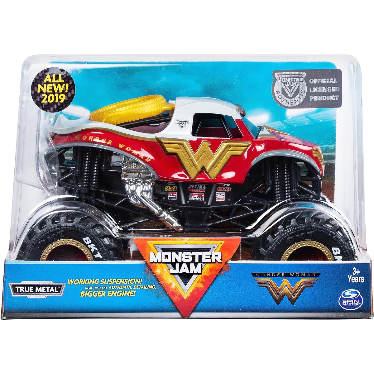 Monster Jam Official Wonder Woman Monster Truck Die-Cast Vehicle 1:24 Scale
