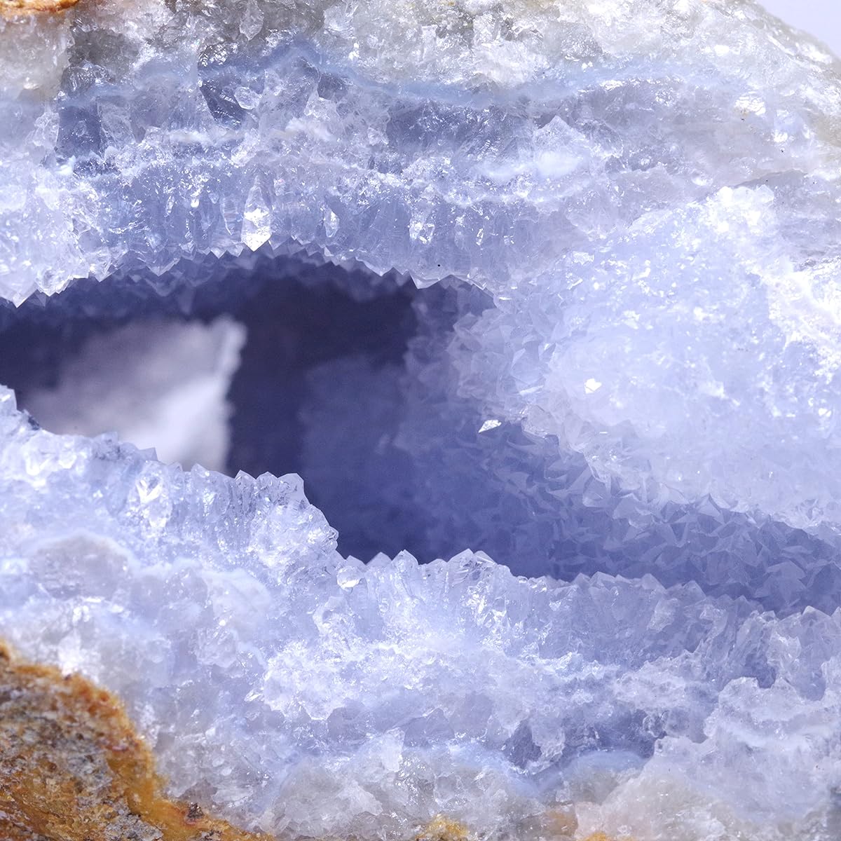 [N2 stone Natural] Natural mineral blue lace agate geode / crystal | (41 | "one of a kind" approx. 292g, 112x56x46mm)