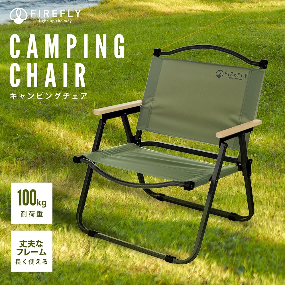 Camping Chair | Outdoor Camping Folding Chair Outdoor Chair Ultra Lightweight Durable Load Capacity 100kg Adults Children (Green)