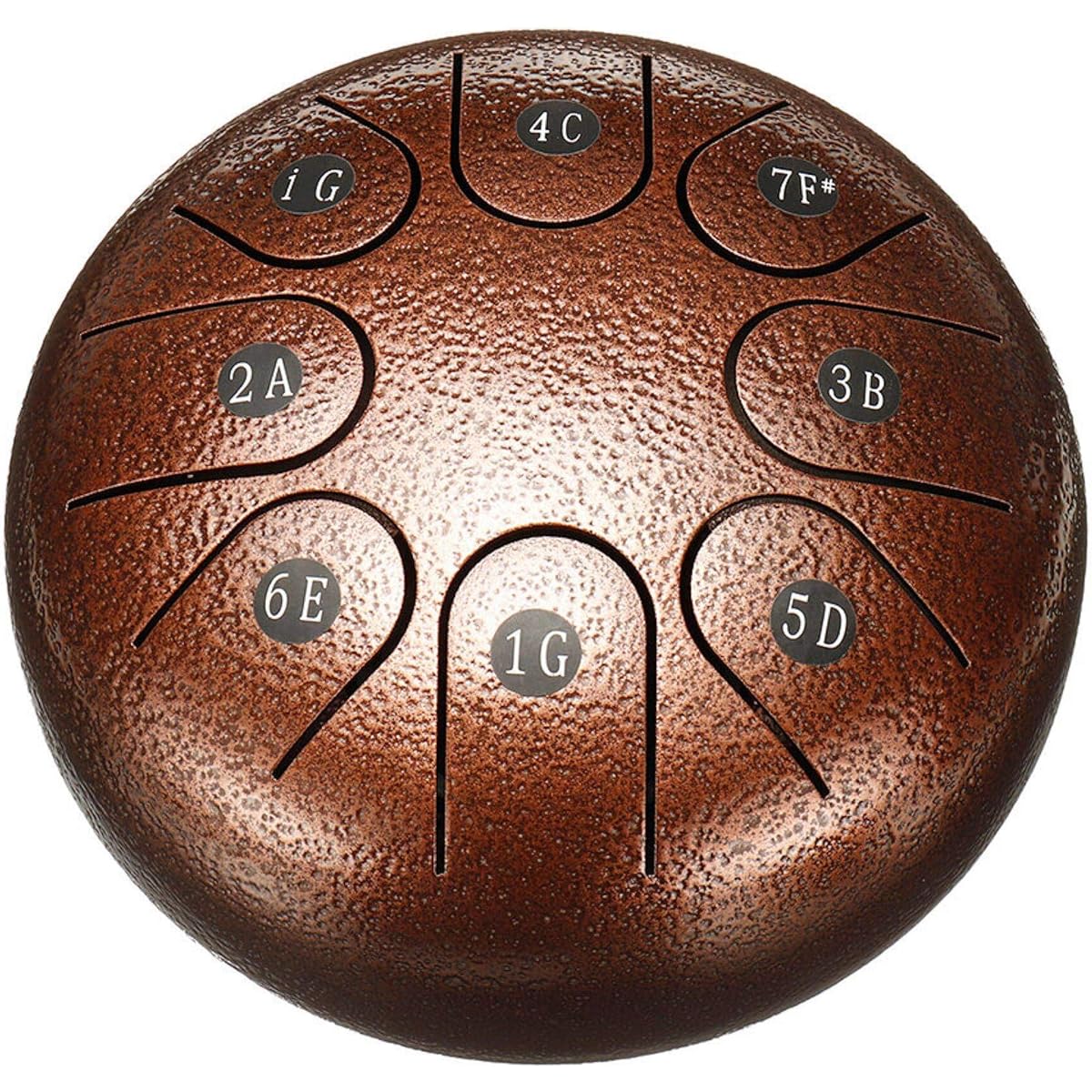 nes Hand Drum Percussion Instrument 6 Inch 8 Notes G Tune Steel Tongue Drum Handpan Instrument with Drum Mallet and Bag Metal Drum Steel Tongue Drum 10 Inch 8 Scale Music Enlightenment Instrument Yoga Meditation (Black) (Size: 16x16x9.5cm; Color: Bronze)