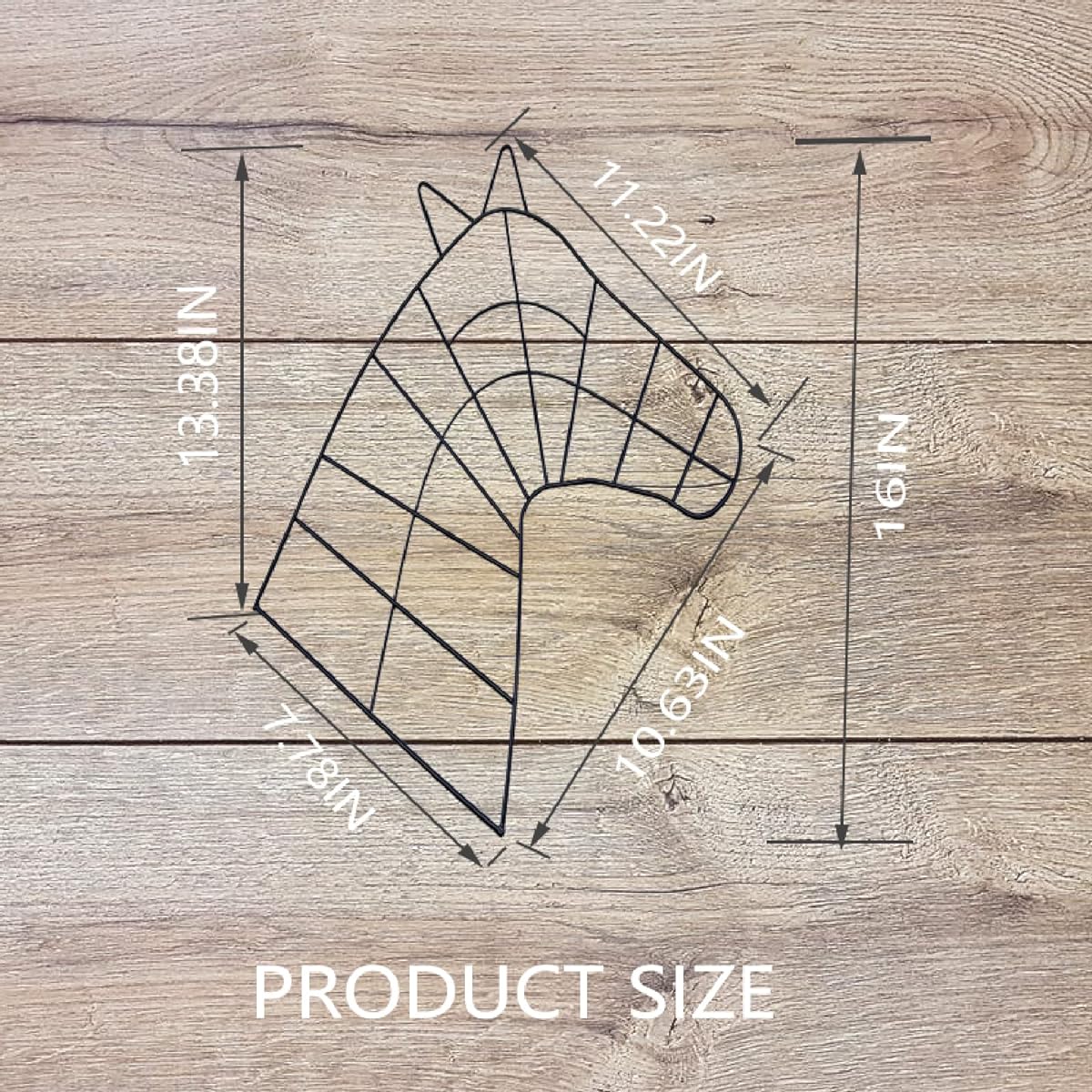 SOHAIL Horse Head Wire Wreath Frame, Metal Floral Flower Wreath Frame Foam Making Ring DIY Christmas New Year Party Home Outdoor Decoration Horse Lover (2 Pieces 16.5 inches (40.64 cm) Double Ears)