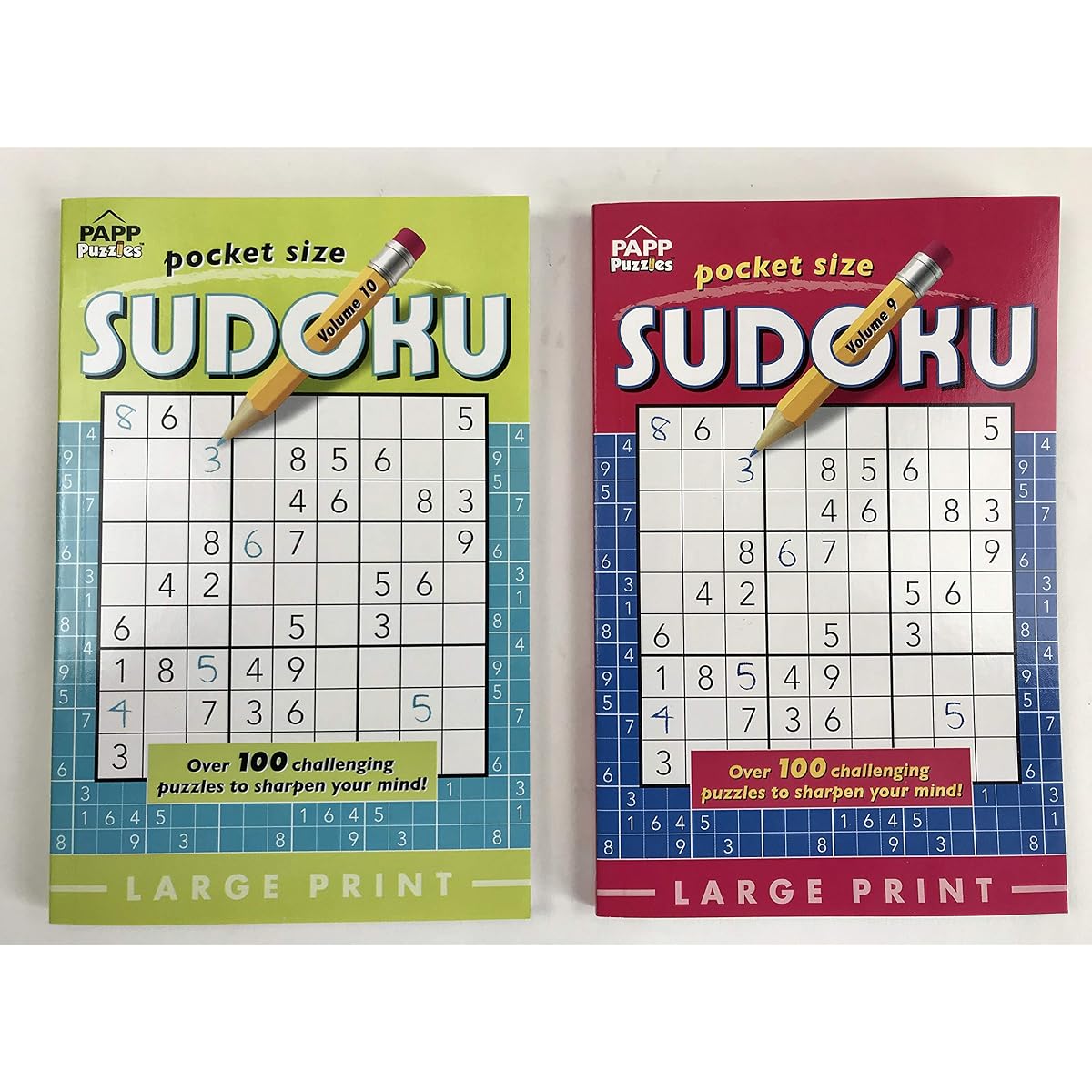 Pocket Size Large Print Sudoku PAPP Puzzle Bundle/2
