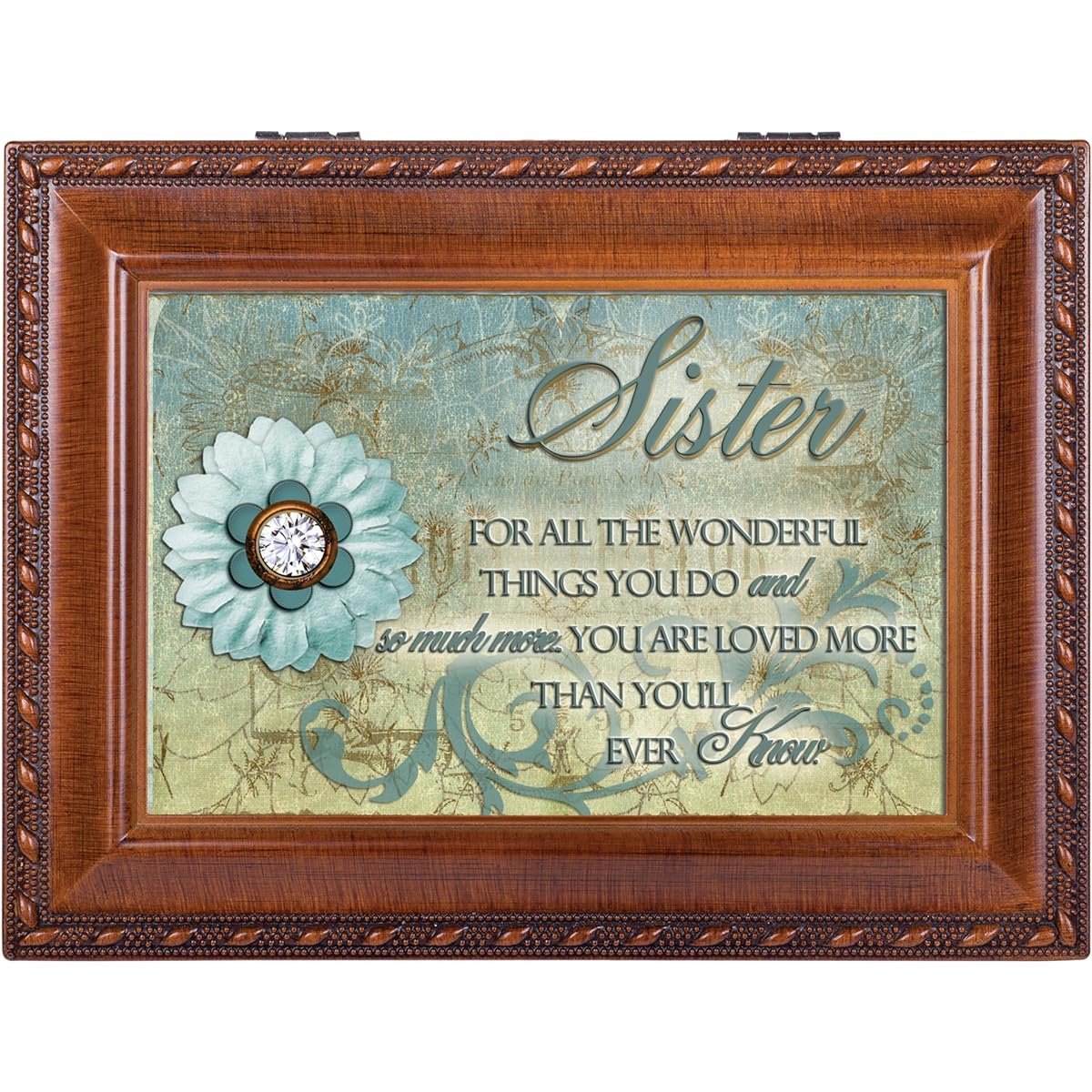 Sister Woodgrain Cottage Garden Traditional Music Box Plays That's What Friends Are For