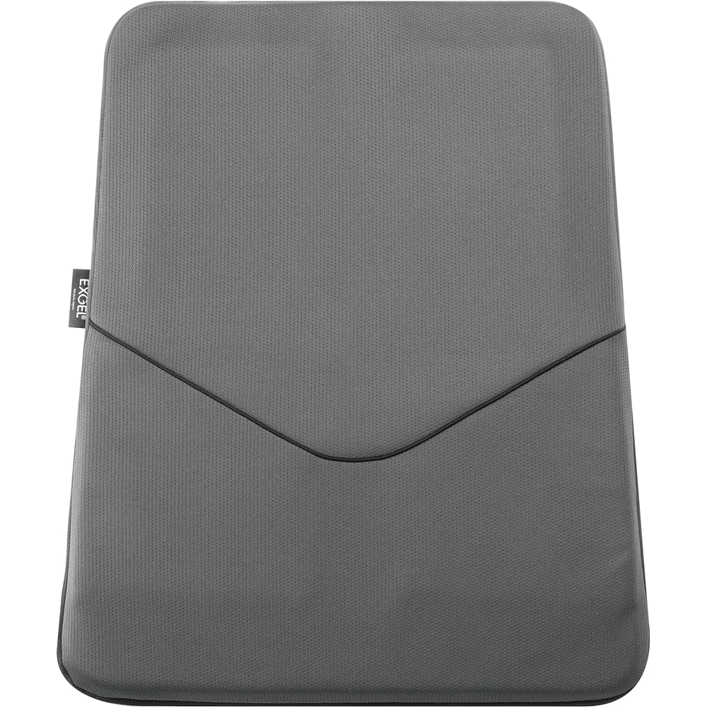 EXGEL Gaming Chair Seat Cushion, Gray Cushion, No Butt Pain, Made in Japan, Gaming Chair Seat, Lower Back Pain Prevention, Cushion, Urethane
