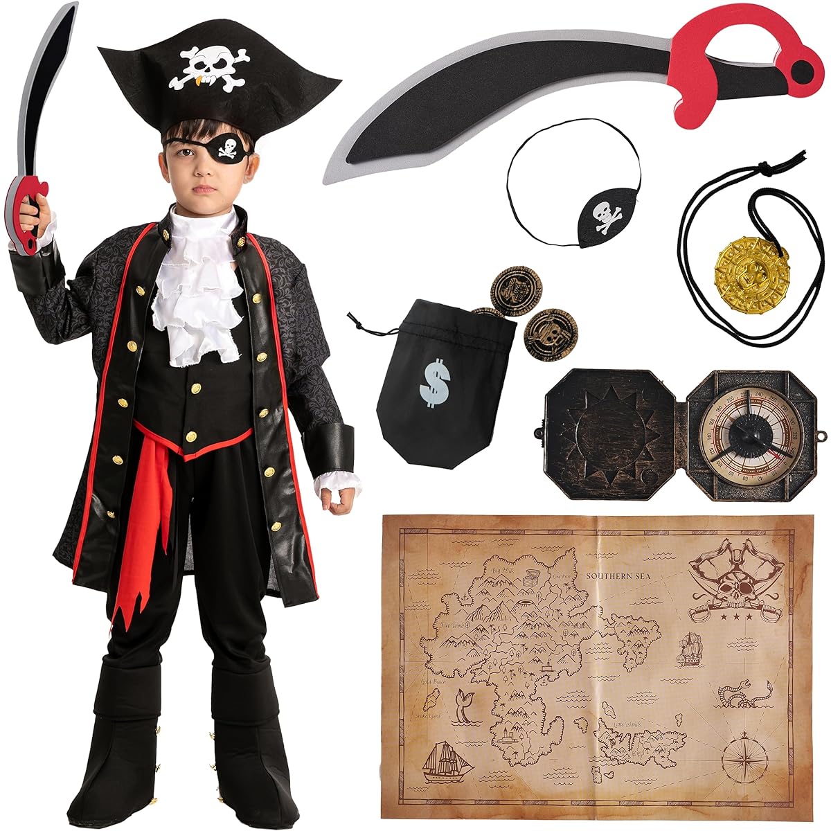 Spooktacular Creations Kids Boys Pirate Costume