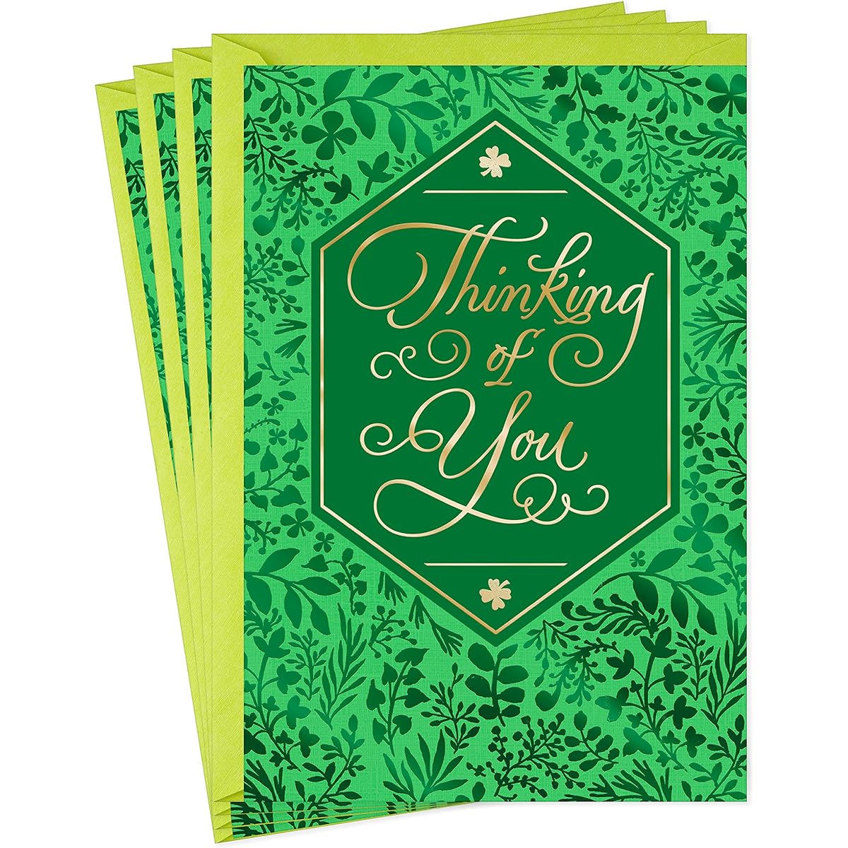 Hallmark St. Patrick's Day Cards Thinking of You (4 Cards and Envelopes)