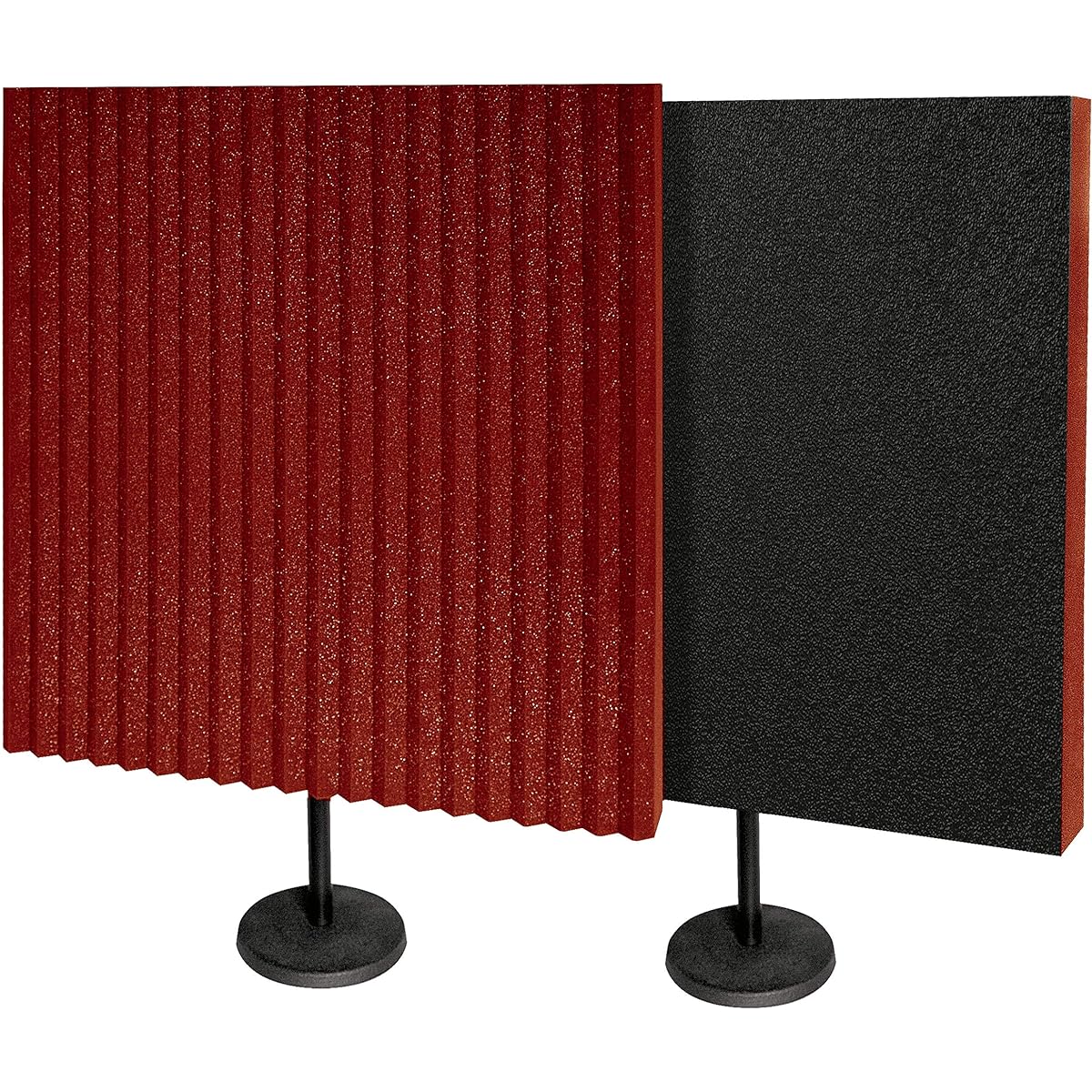 DeskMAX Sound Absorbing Material for Streaming, Stand Included, Burgundy