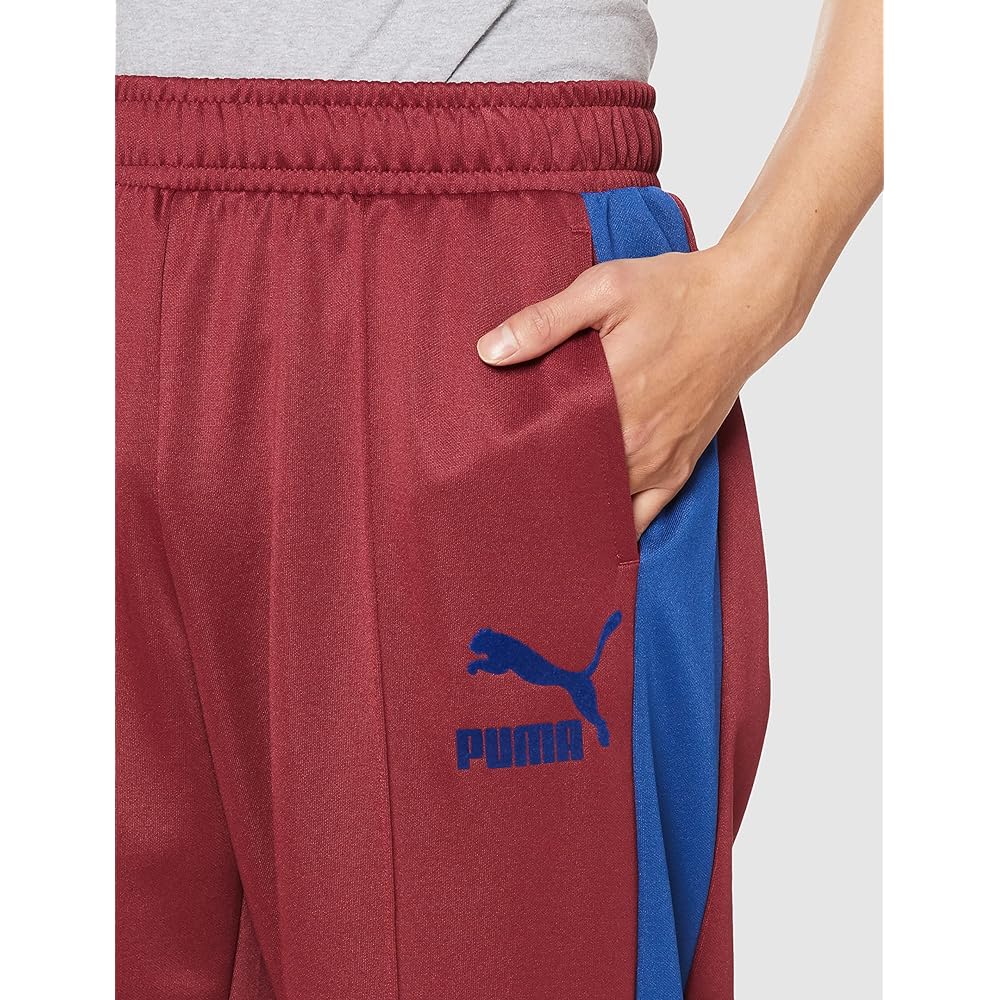 PUMA 622913 Men's Jersey Straight Pants, Side Line, Absorbent, Quick Drying, T7 Track Pants, Wide