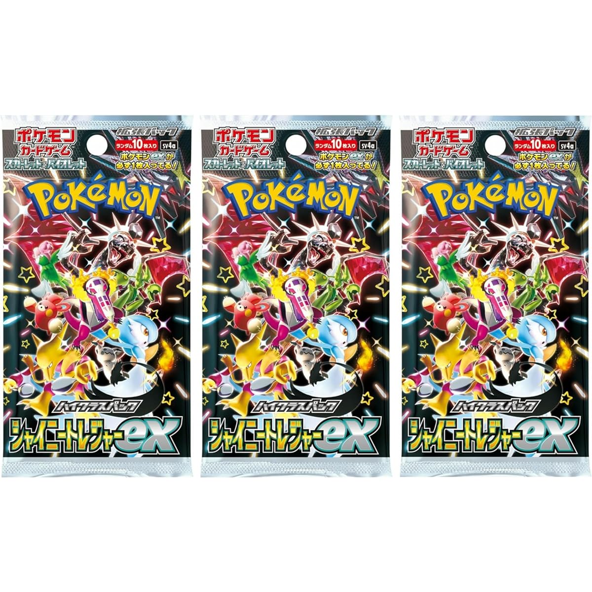 Pokemon Card Game Japanese High Class Shiny Treasure SV4a Booster Pack (3-Pack) (10x3 Cards)
