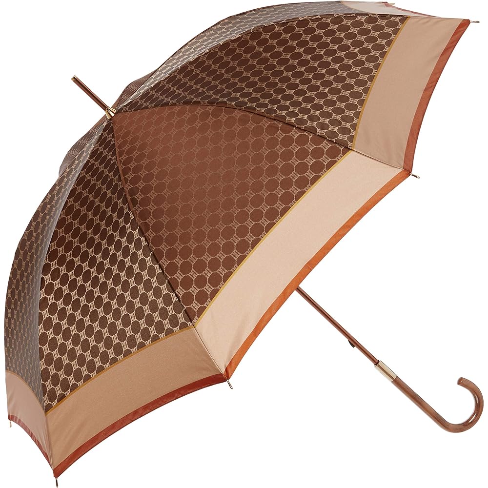 [Moonbat] Umbrella MOONBAT DAKS Monogram Jacquard Umbrella Long Umbrella Yarn-dyed Logo Simple Stylish Cute Made in Japan Present Gift Women Rim Length: 60cm