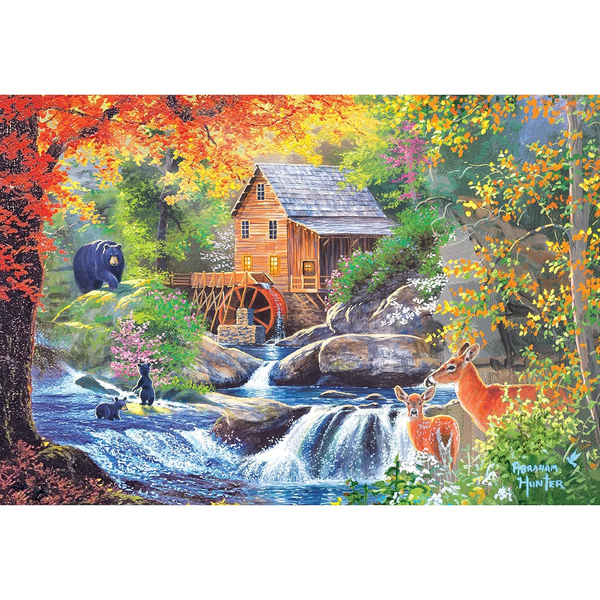 RoseArt Abraham Hunter Jigsaw Puzzle 2000 Piece Spring Mill