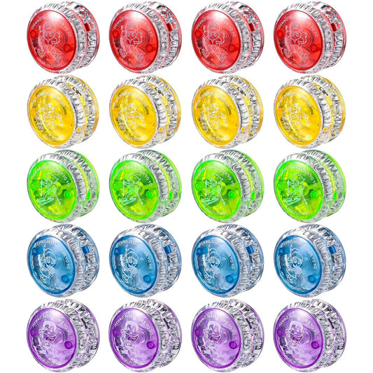 60pcs Light Up Yoyo Balls Bulk LED Responsive Balls Colorful Plastic Reactive Bearing Balls Toys Party Favors Kids Birthday Classroom Goodie Bag Fillers