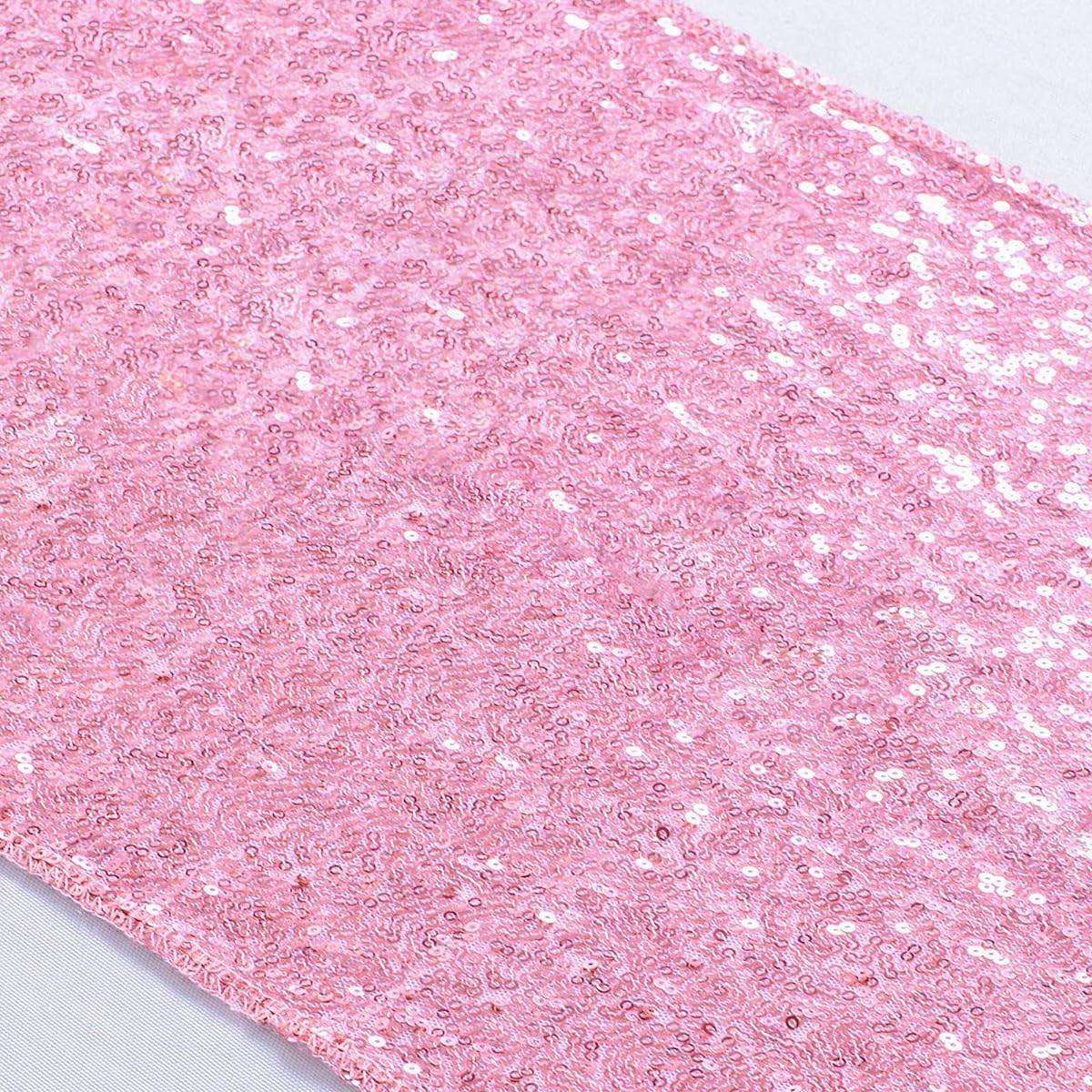 ShiDianYi Hot Pink Table Runner Sequin Table Runner Fuchsia 12"x72" Fall Coffee Table Runner Christmas Table Overlay Rustic Banquet Table Cover Decorative Table Runner for Party Fall Dining Table