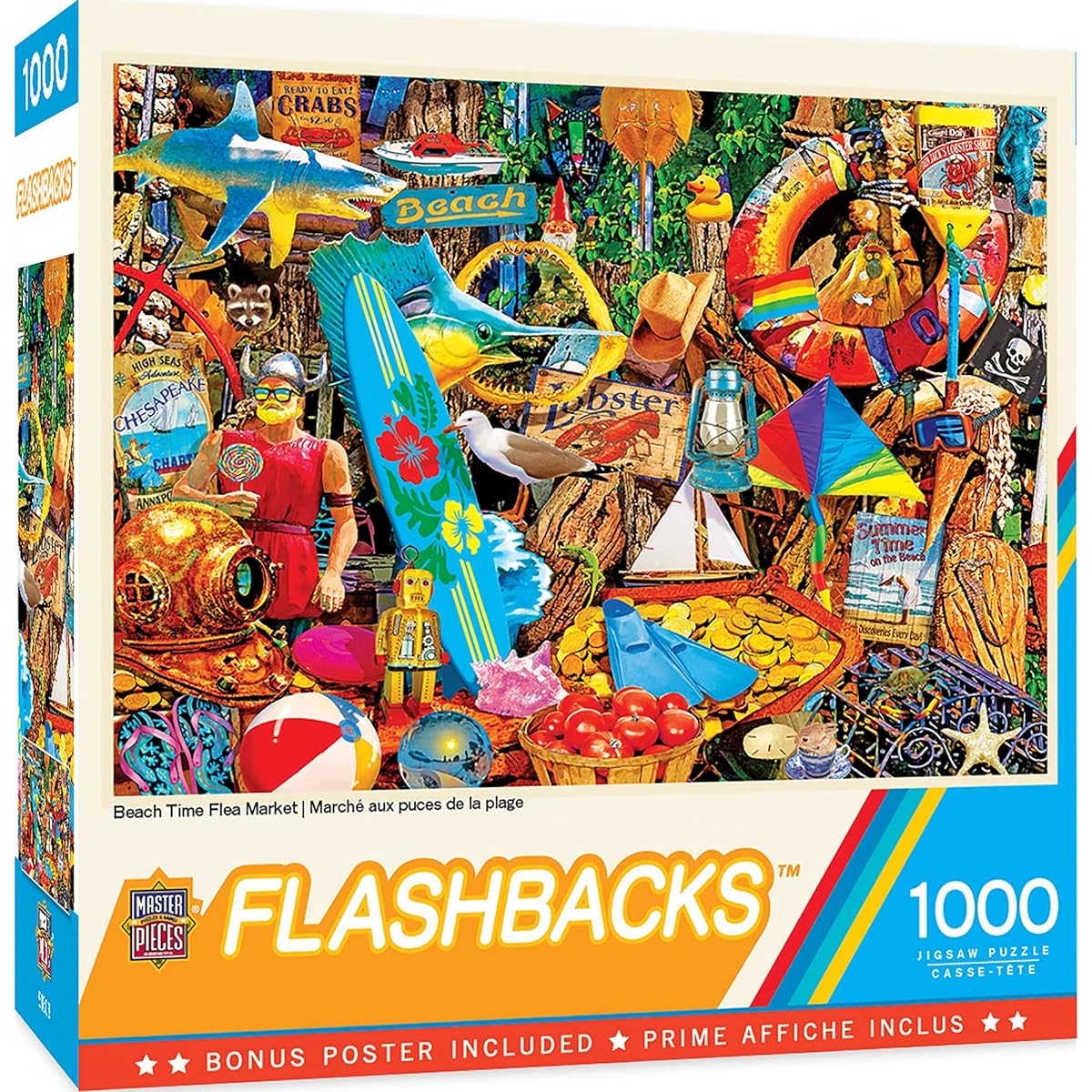 MasterPieces Flashback - Beach Time Flea Market Jigsaw Puzzle 1000 Piece