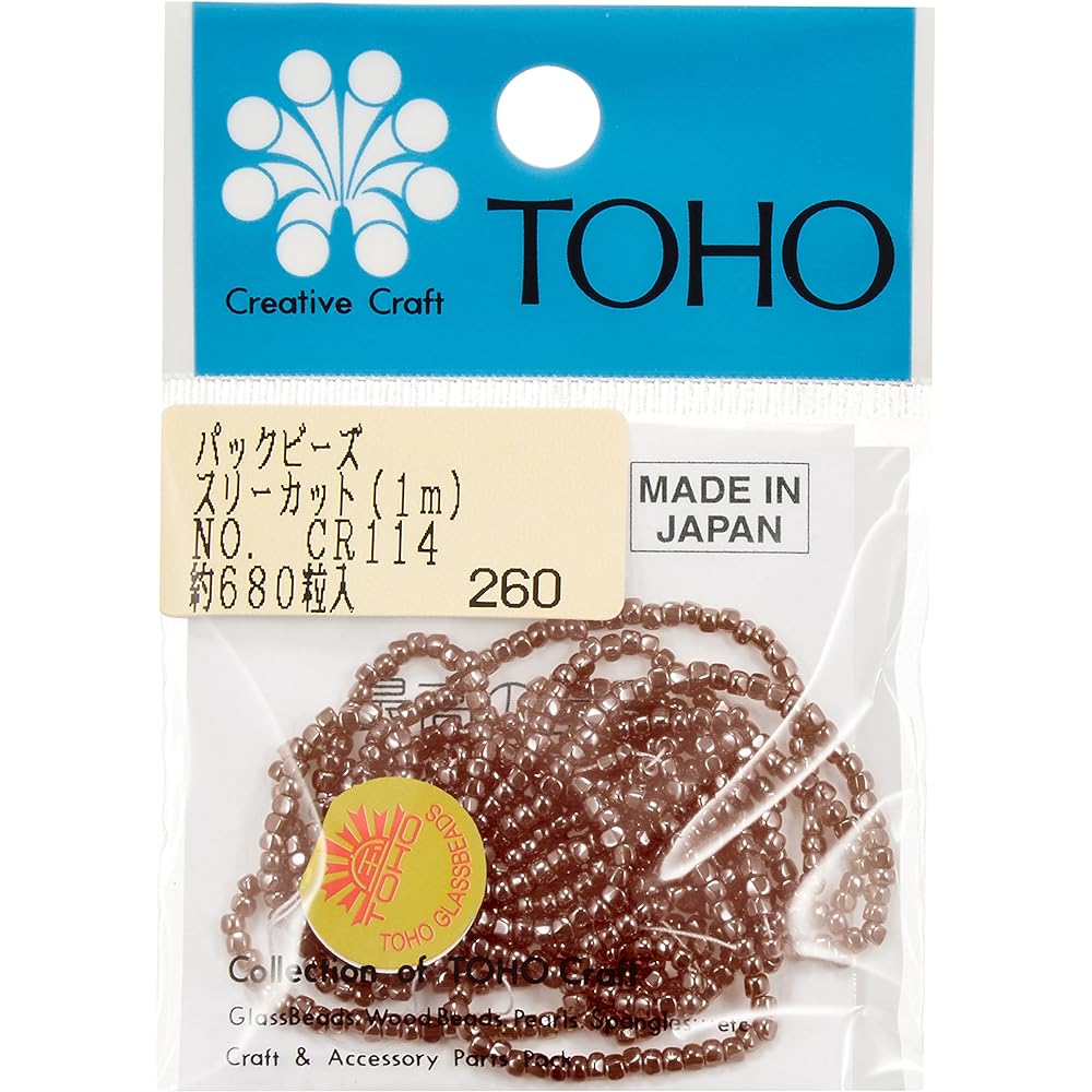 TOHO Three-cut beads, 6 bundles, threading beads, outer diameter approx. 2.2mm, CR-10, 60m