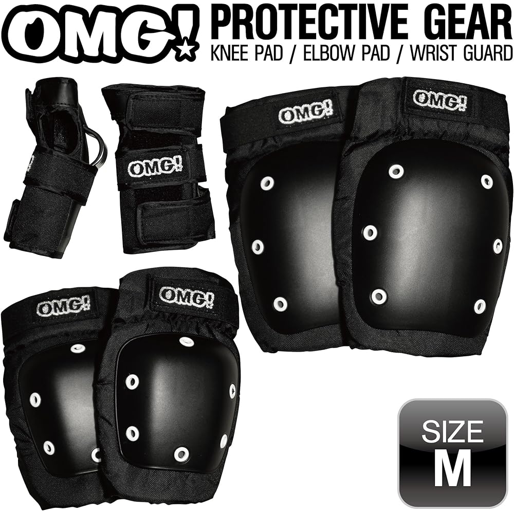 OMG! Skateboard Skateboard Protector Knee Pad Elbow Pad Wrist Pad 3 Piece Set Knee Pad Elbow Pad Wrist Guard Snowboard Kids KIDS Available for Children