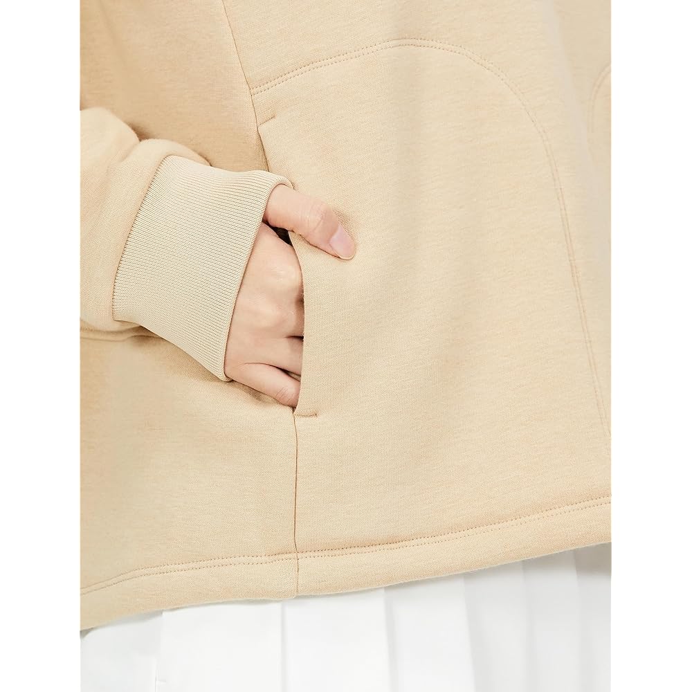 [Le Coq Sportif] Cut and sewn late color, brushed lining, heat retention, stretch, short front length, loose, cute, golf QGWWJL54 Women's