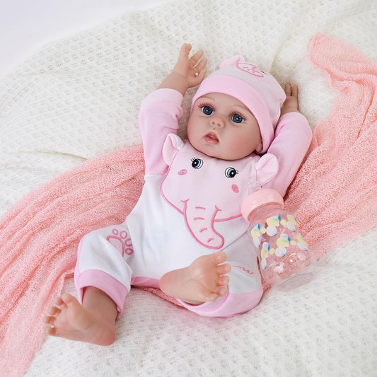 Aori Reborn Baby Doll - 18" Realistic Newborn Baby Girl Doll Full Vinyl Soft Skin