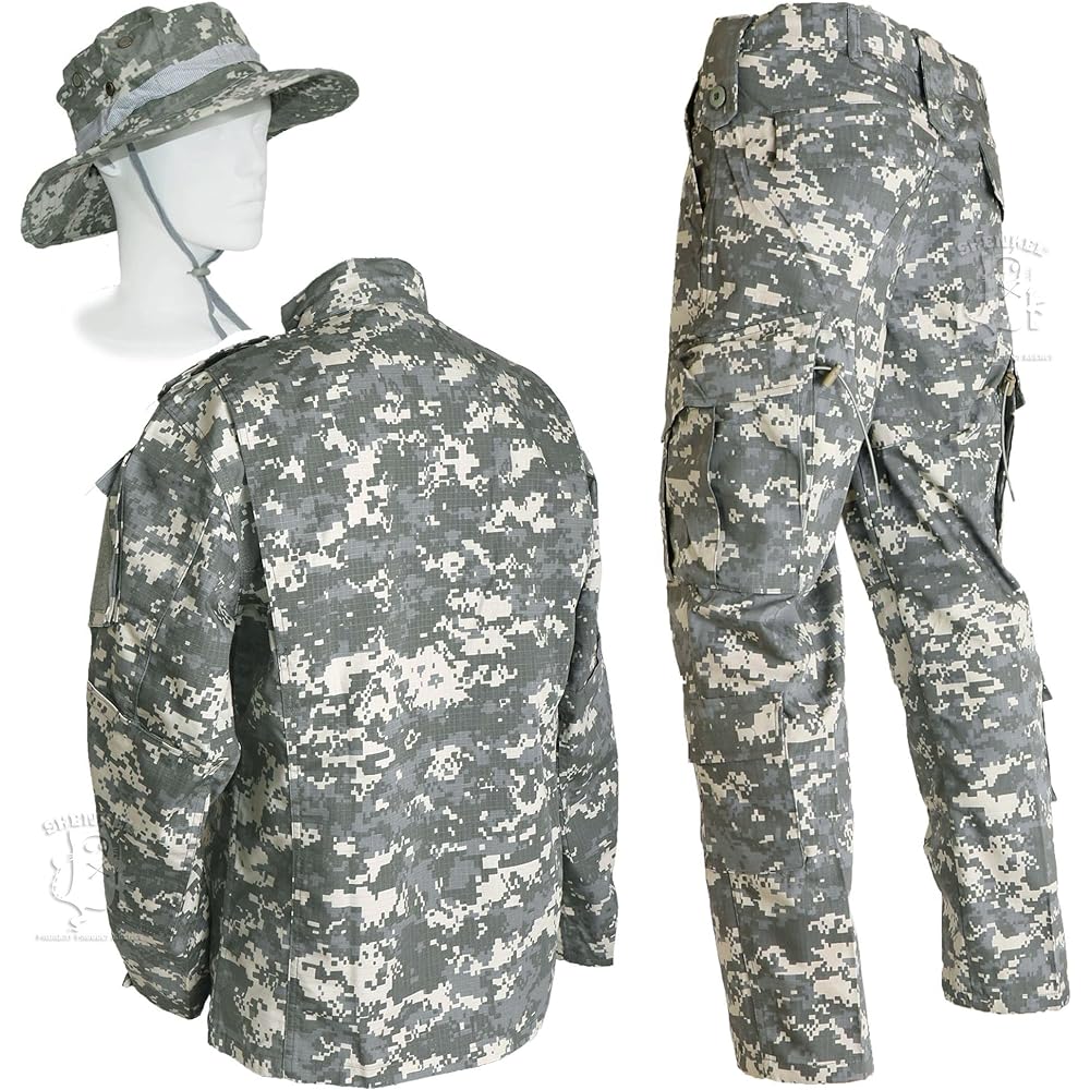 SHENKEL Camouflage top and bottom/Boonie hat set ACU US size XS bdu-acu04-XS