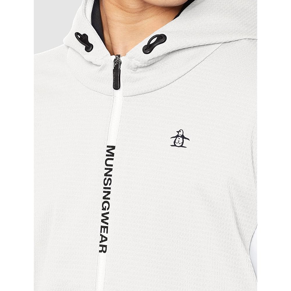 [Munsingwear] Mesh Jacquard Jacket Open Front Hooded Cut and Sewn Cover Stretch Sporty Golf MGMVJL50 Men's