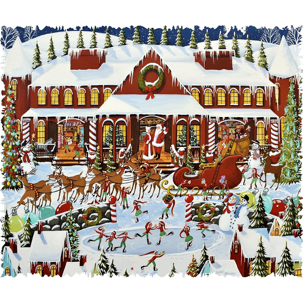 Nautilus Puzzles Wooden Christmas Jigsaw Puzzle for Adults - Santa's Workshop - 552 Unique Wooden Pieces - Made in the USA