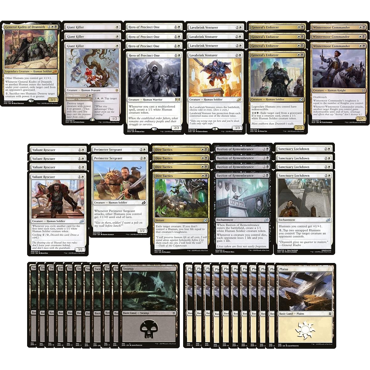 Elite Orzhov Humans Deck - Black-White - Very Powerful - Modern Legal - Custom Built - Magic the Gathering - MTG - 60 Cards!