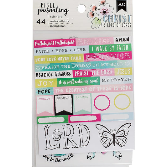 American Crafts Bible Journaling Stickers 10cm x 18cm 3/Pkg