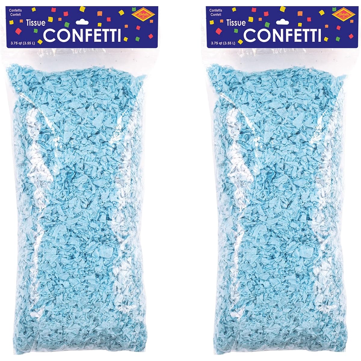 Beistle 59971-LB Tissue Confetti 7.5 Quart Package (Light Blue)