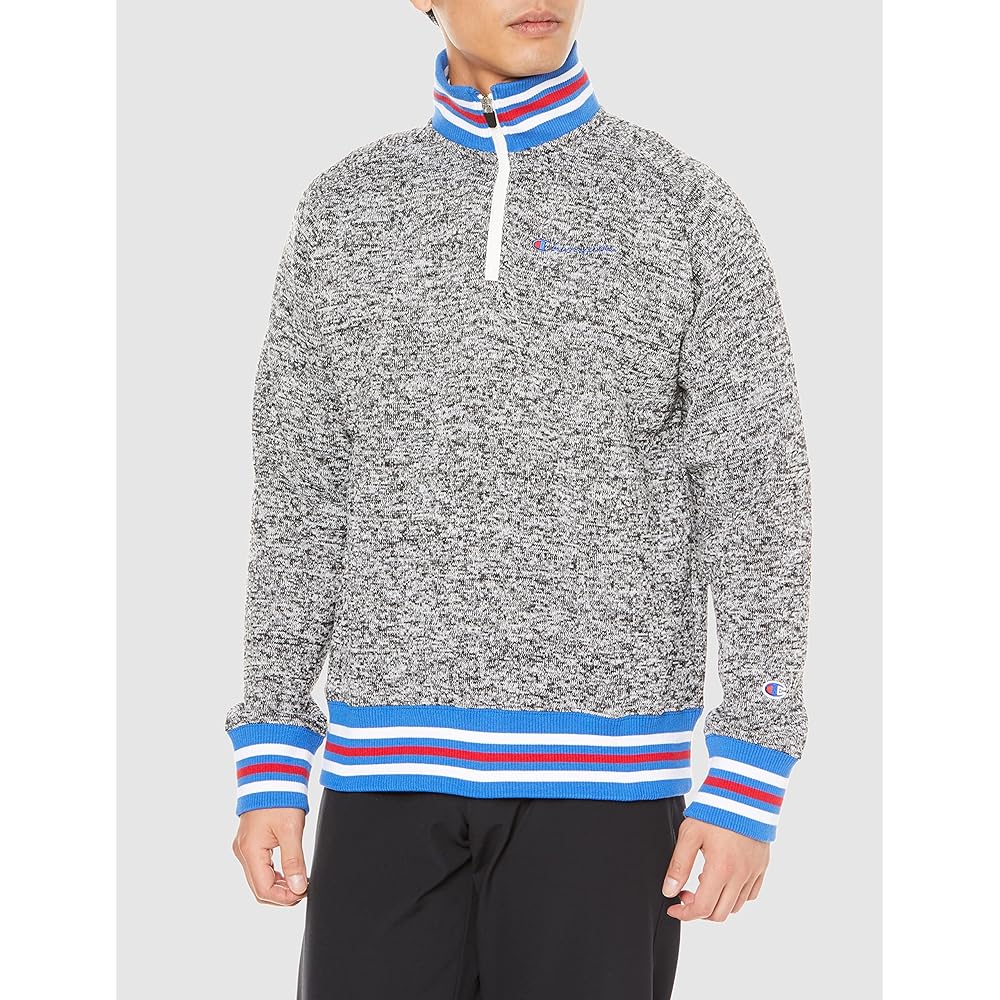 Champion C3-WG608 Men's Long Sleeve Static Care Script Logo Half Zip Jacket