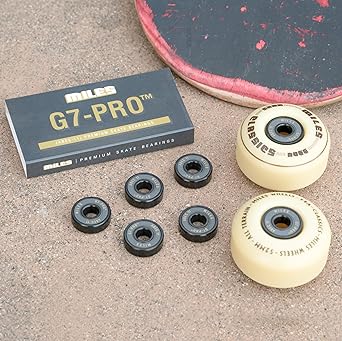 MILES MILES WHEELS Skateboard Bearing G7-PRO™ Grease ABEC 11 Skateboard Street Single Side Rubber Shield 608