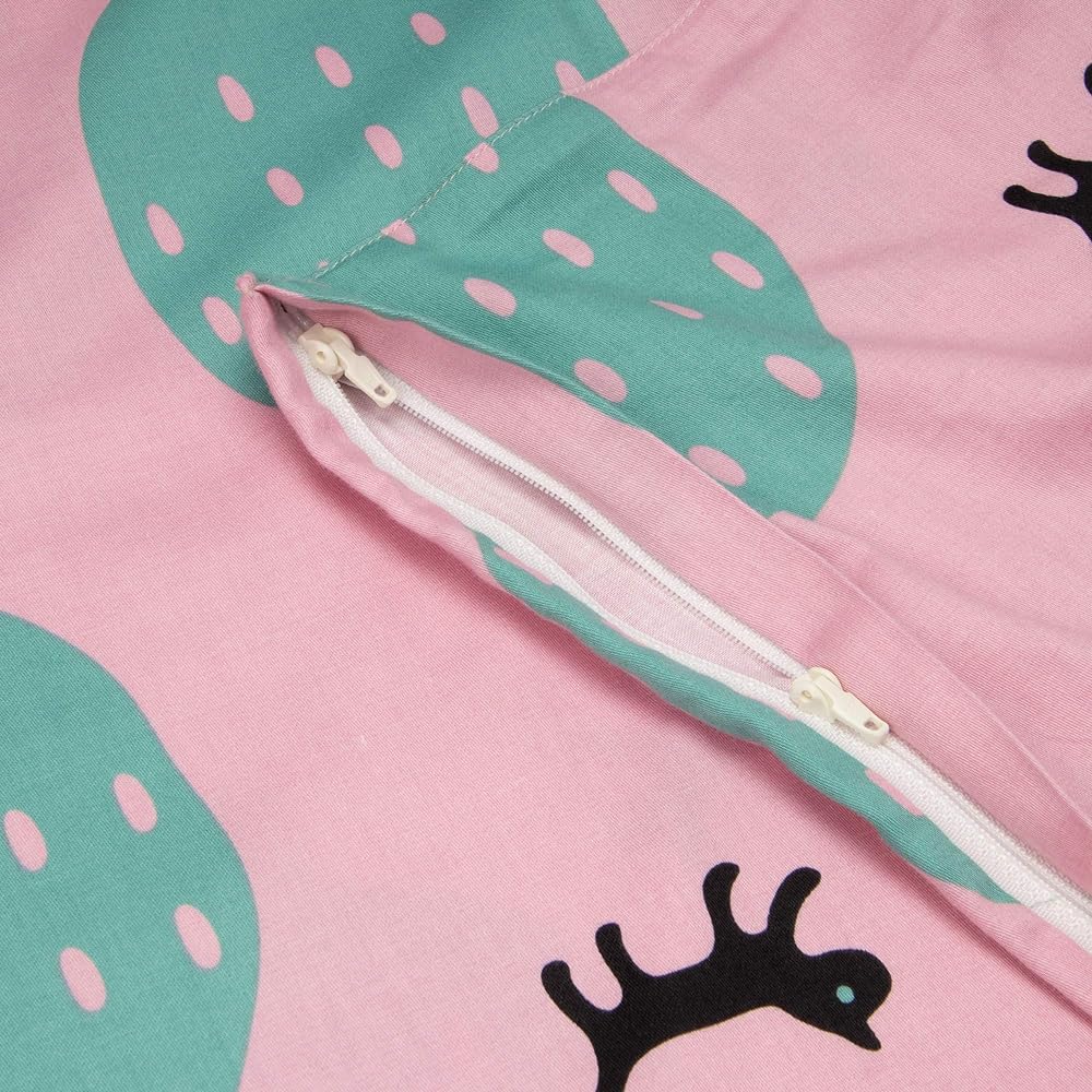 nishikawa [Nishikawa] Duvet Cover Single Washable 100% Cotton Matano Atsuko Cat and Tree Easy to put on and take off with quick snaps Full zipper Double slider Made in Japan Pink PI01700683P