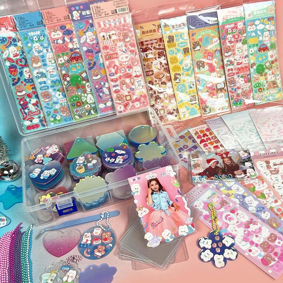 DIY Arts & Crafts for Girls Guka Cream and Sticker Making Kit with Kpop Stickers Artificial Cream Glue Decoration Accessories Perfect Birthday Gift for Girls Ages 5-12 (Guka Guka)