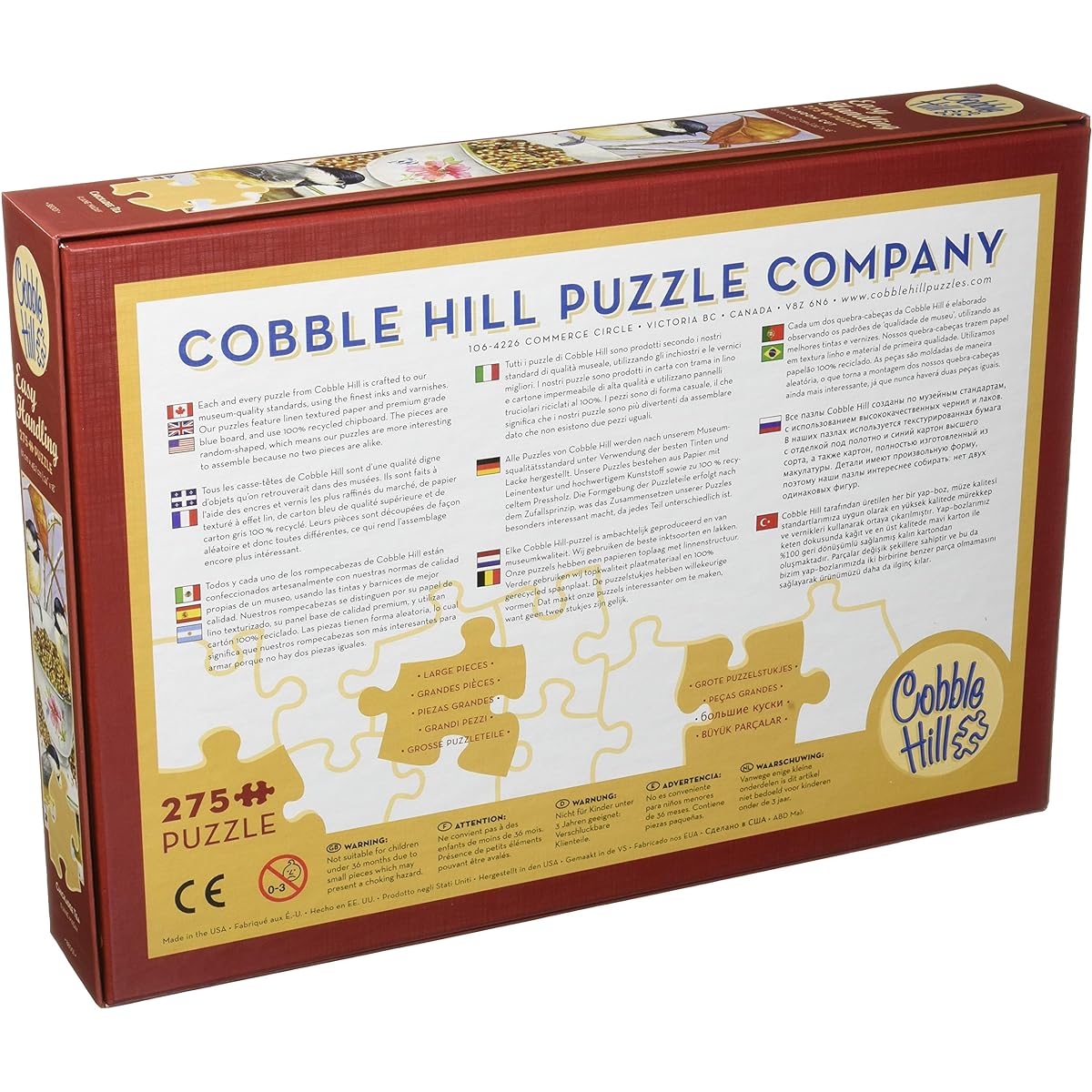 Cobble Hill Chickadee Tea by Artist Jane Maday 275 Piece Jigsaw Puzzle
