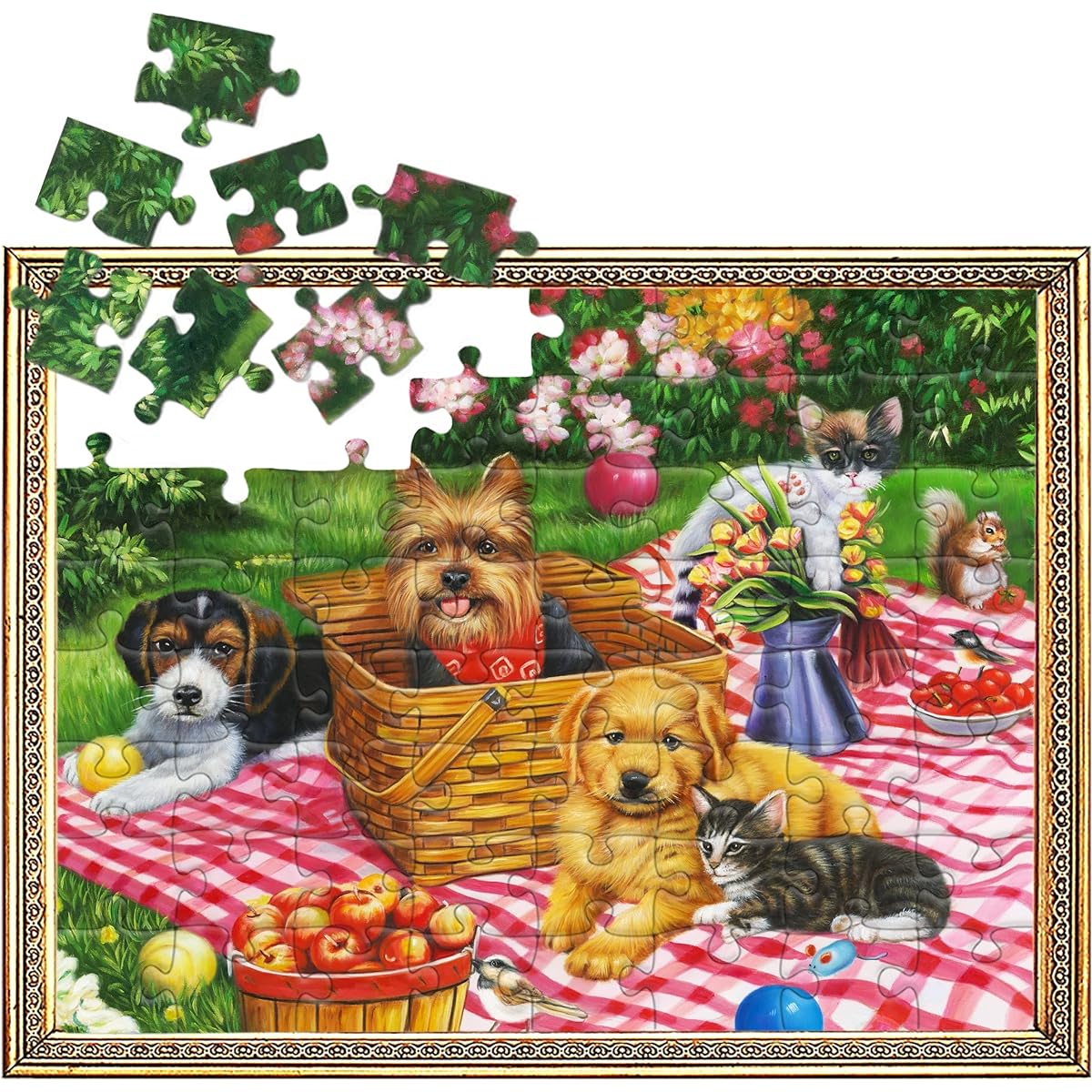 Dementia Puzzle 64 Piece Jigsaw Puzzle for Seniors and Elderly Dementia Activities for Alzheimer's Patients Picnic Time