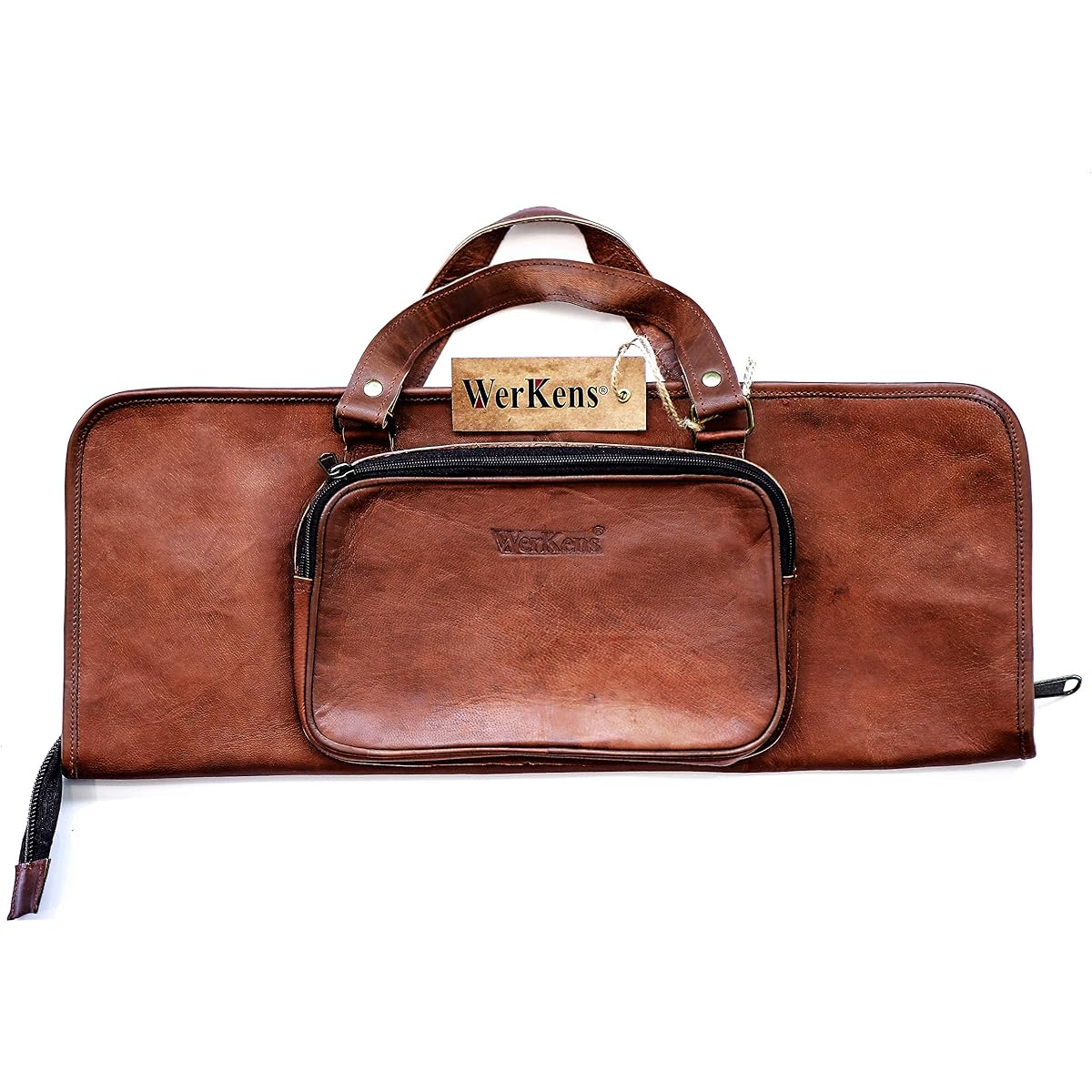 WerKens Handmade Genuine Leather Drumstick Bag 100% Original Drumstick Holder Percussion Mallet Bag Floor Tom Hook-DSB002
