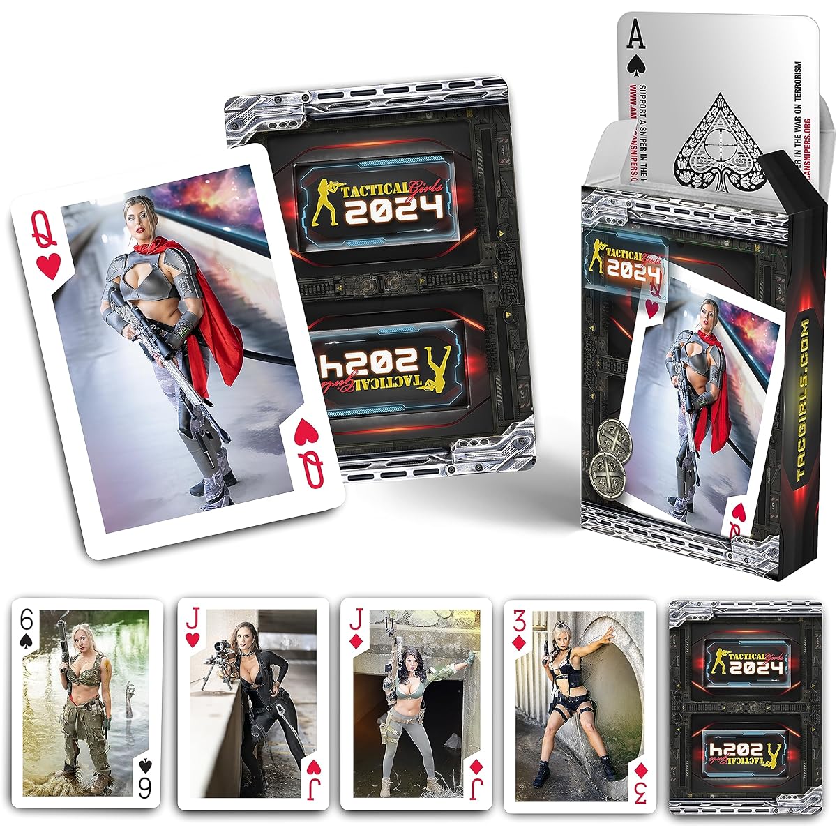 Tactical Girls 2024 Calendar Playing Cards 13 Cards 2024 Edition