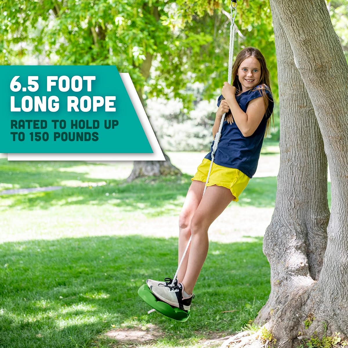 Squirrel Products Outdoor Tree Disc Swing with Rope SQ-03G