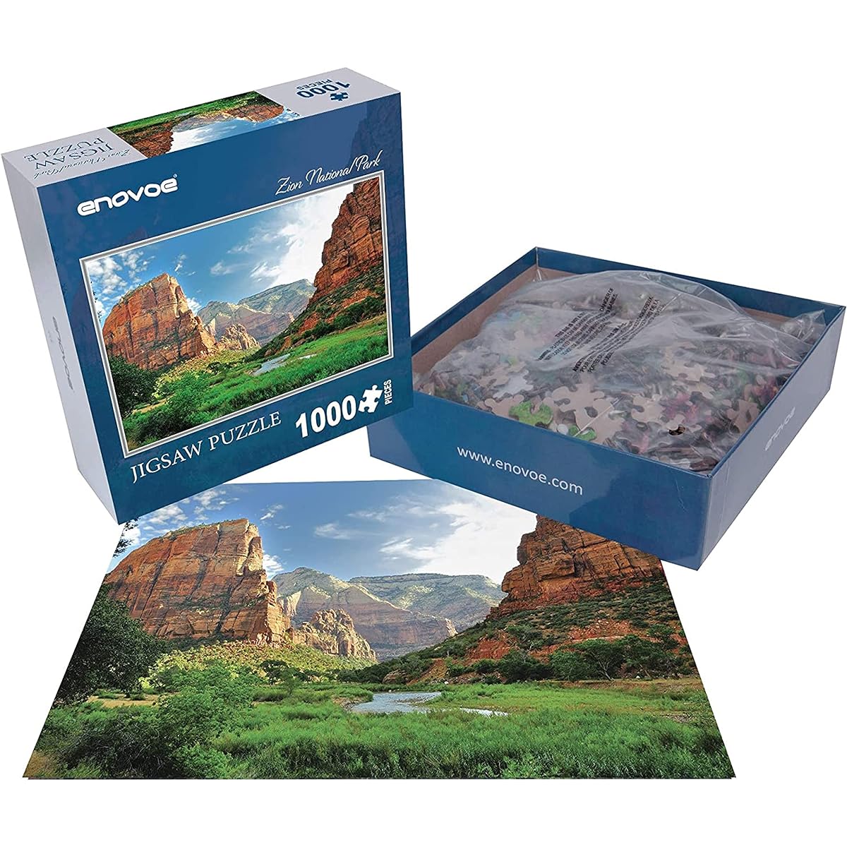 Enovoe Puzzle for Adults 1,000 Pieces - Zion National Park - Challenging and Educational Masterpiece Puzzle for Kids - Large 27" x 20" - Premium Jigsaw Puzzle 1000 Pieces for Adults