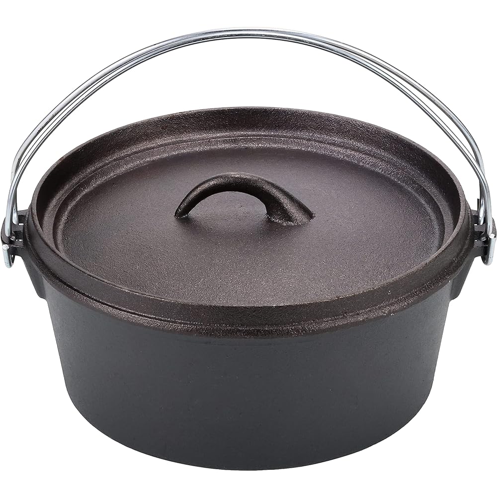 BUNDOK Dodge Oven with Lid Lifter BD-381 4.2L Barbecue Camping Cooking Black