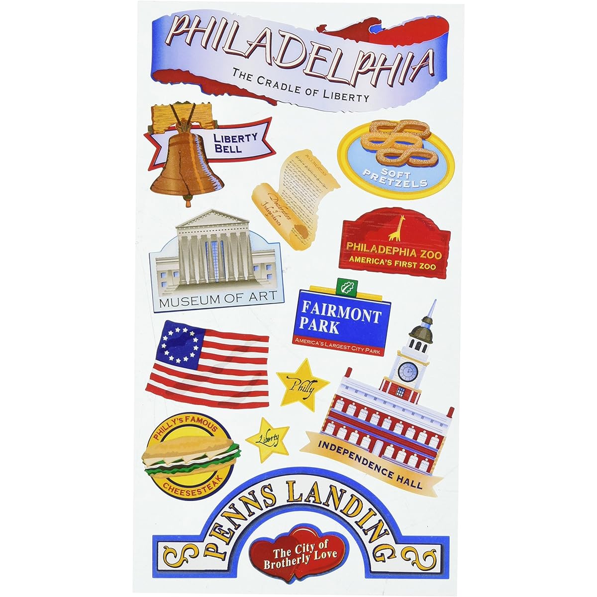 Sticko E5200738 Sticko 58 Stickers-Philadelphia