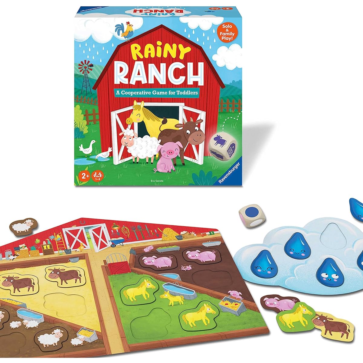 Ravensburger Rainy Ranch – A cooperative game for toddlers ages 2 and up