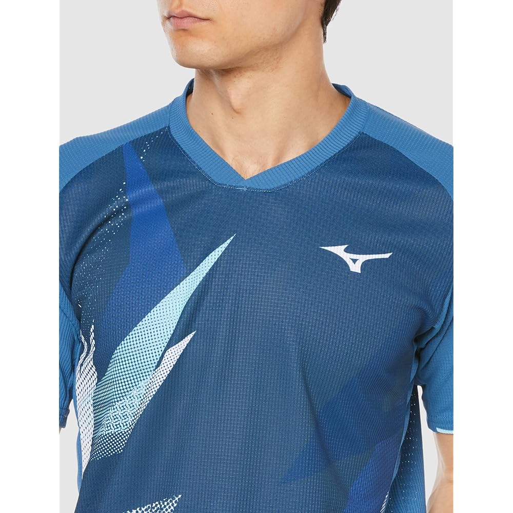 [Mizuno] Badminton Wear Dry Aeroflow Game Shirt Short Sleeve Highly Ventilated Easy to Move 72MAA001