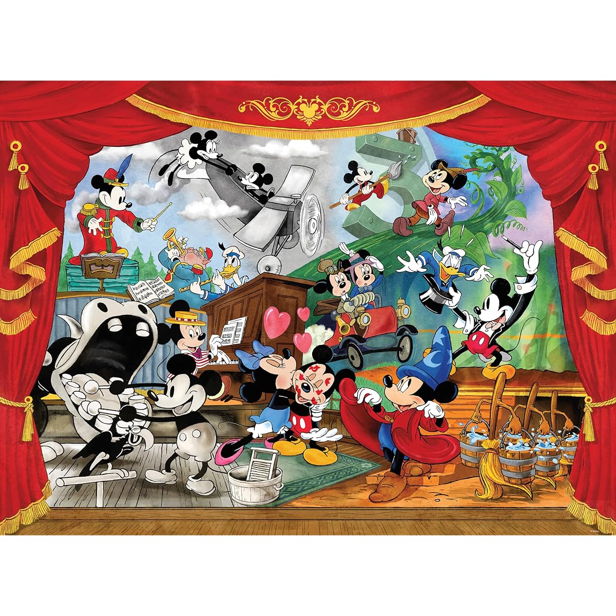 Ceaco - Silver Select - D100 - Mickey Through the Years - 1000 Piece Jigsaw Puzzle for Adults Challenging Puzzle Perfect for Game Night - Finished Size 26.75 x 19.75