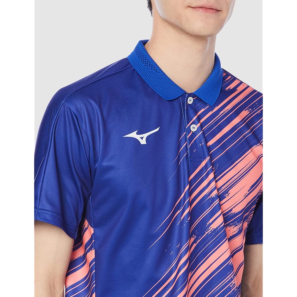 [Mizuno] Tennis Wear Game Shirt Sweat Absorbent Quick Drying Dynamotion Fit 62JA2003